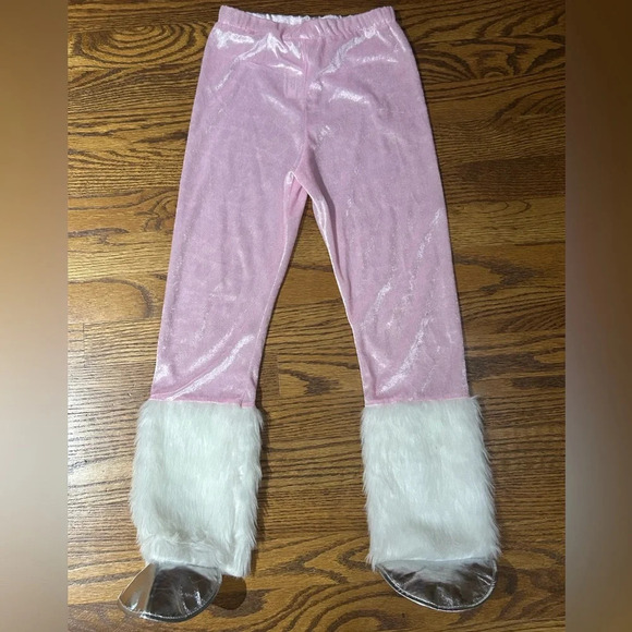 Teetot Girls Unicorn Costume Rainbow Tail Tutu Headpiece Hoof Covers Size 7/8 - Picture 5 of 8